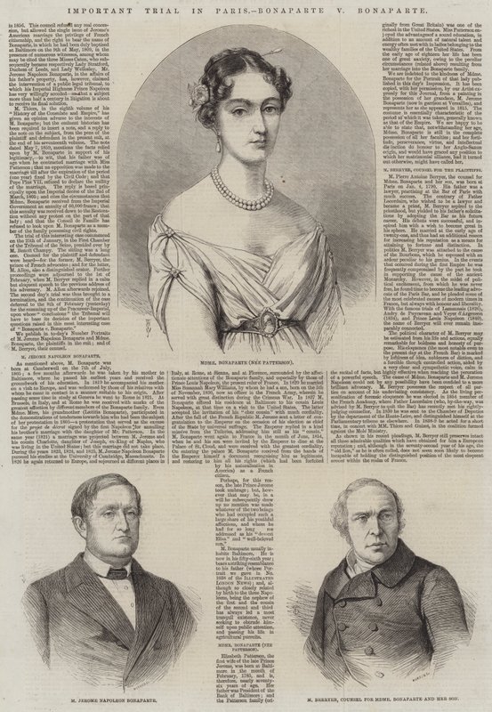 Julgamento importante em Paris, Bonaparte v Bonaparte de Thomas Harrington Wilson