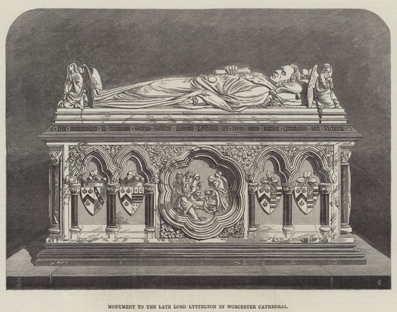 Monumento ao falecido Lorde Lyttelton na Catedral de Worcester de Thomas Harrington Wilson