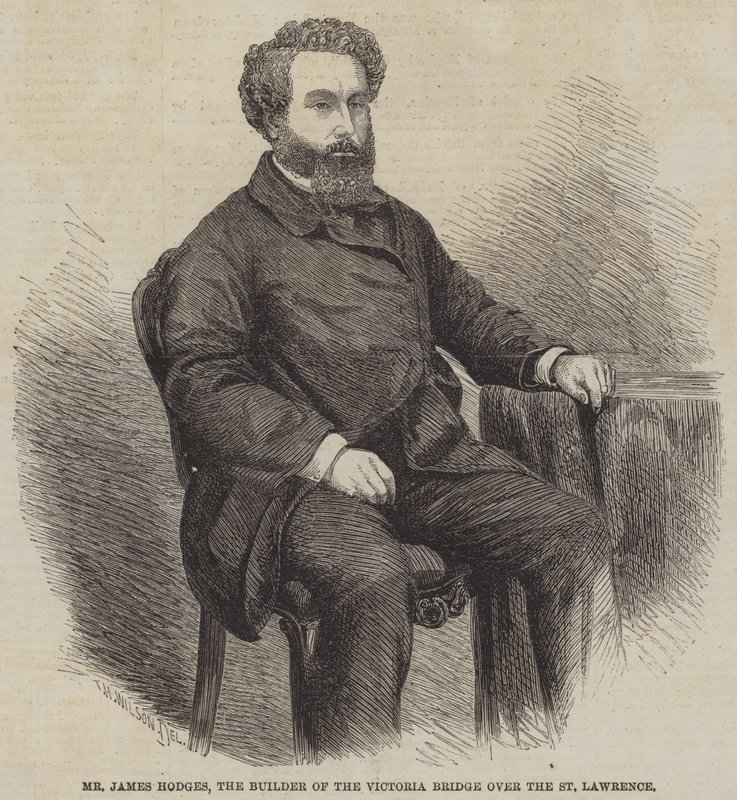 Sr. James Hodges, o construtor da ponte de Victoria sobre o St Lawrence de Thomas Harrington Wilson