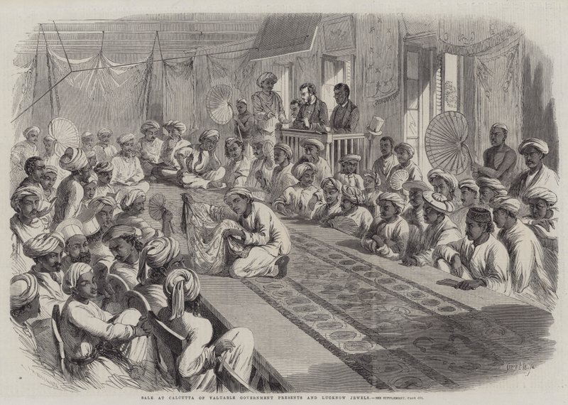 Venda em Calcutá de presentes valiosos do governo e jóias de Lucknow de Thomas Harrington Wilson