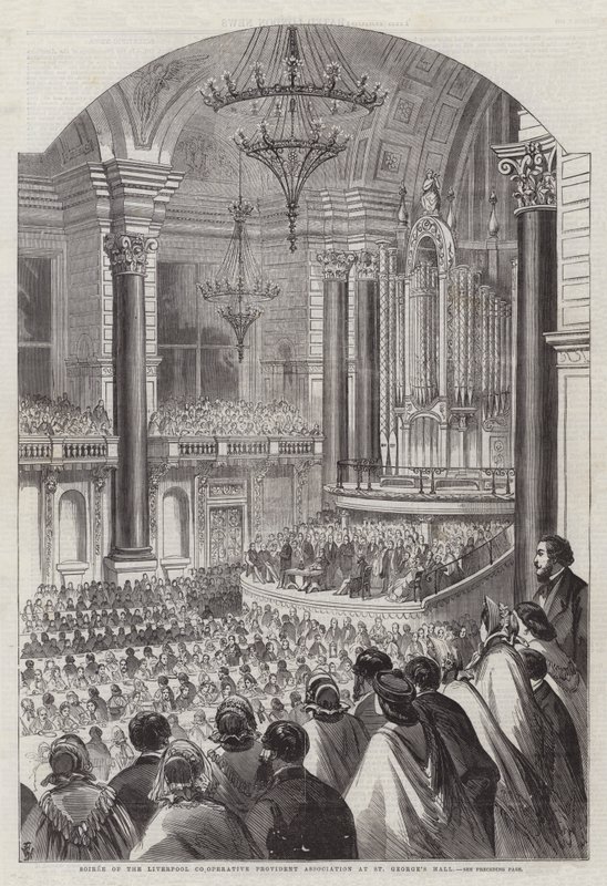 Soiree da Associação Provident Cooperativa de Liverpool no St George&39;s Hall de Thomas Harrington Wilson