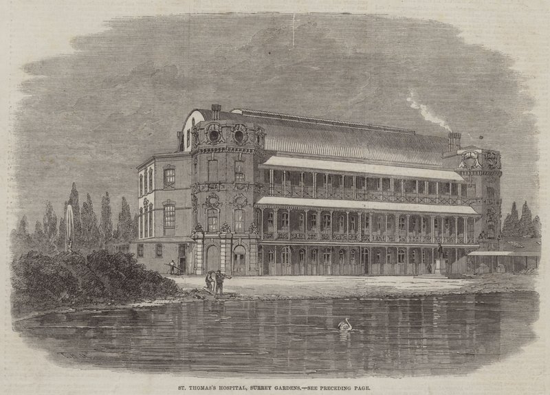 Hospital St Thomas, Jardins Surrey de Thomas Harrington Wilson