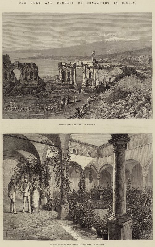 O duque e a duquesa de Connaught na Sicília de Thomas Harrington Wilson