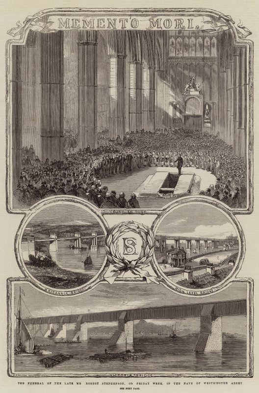 O funeral do falecido Sr. Robert Stephenson, na sexta-feira semana, na nave da Abadia de Westminster de Thomas Harrington Wilson