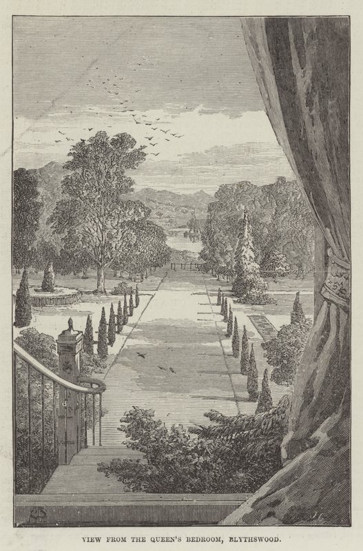 Vista do quarto da rainha, Blythswood de Thomas Harrington Wilson