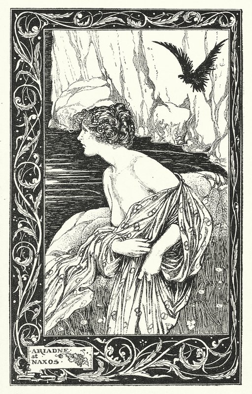 Ariadne em Naxos (litografia) de Thomas Heath Robinson