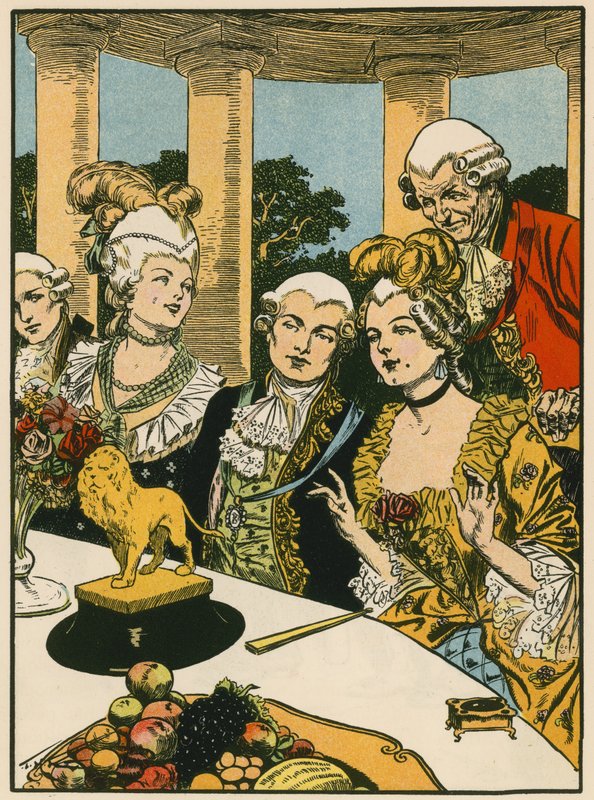 Leão de manteiga de Canova (litografia a cores) de Thomas Heath Robinson