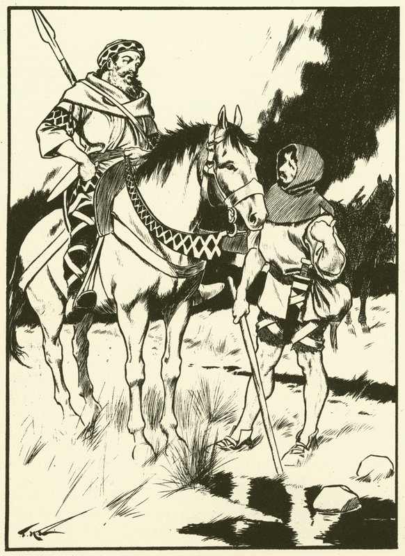 Carlos Magno e o braseiro (gravura) de Thomas Heath Robinson