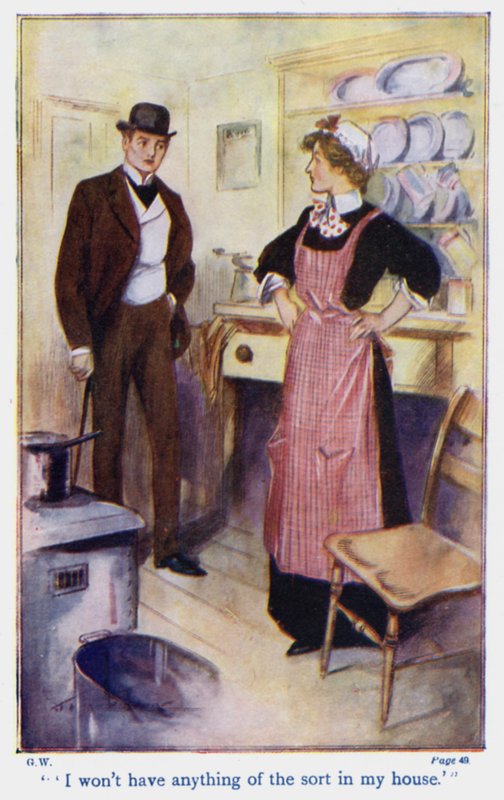 Ilustração para Good Wives de Louisa M Alcott (litografia a cores) de Thomas Heath Robinson
