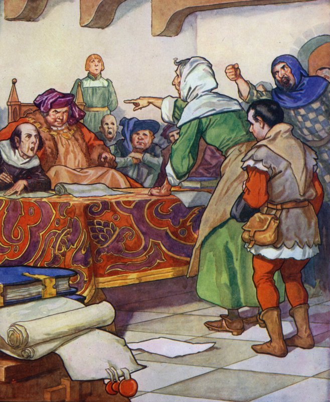 Ilustração para O Flautista de Hamelin (litografia a cores) de Thomas Heath Robinson