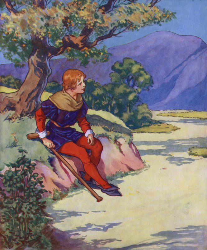 Ilustração para O Flautista de Hamelin (litografia a cores) de Thomas Heath Robinson