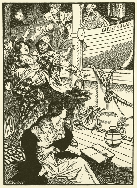 Salvar as mulheres e as crianças (gravura) de Thomas Heath Robinson