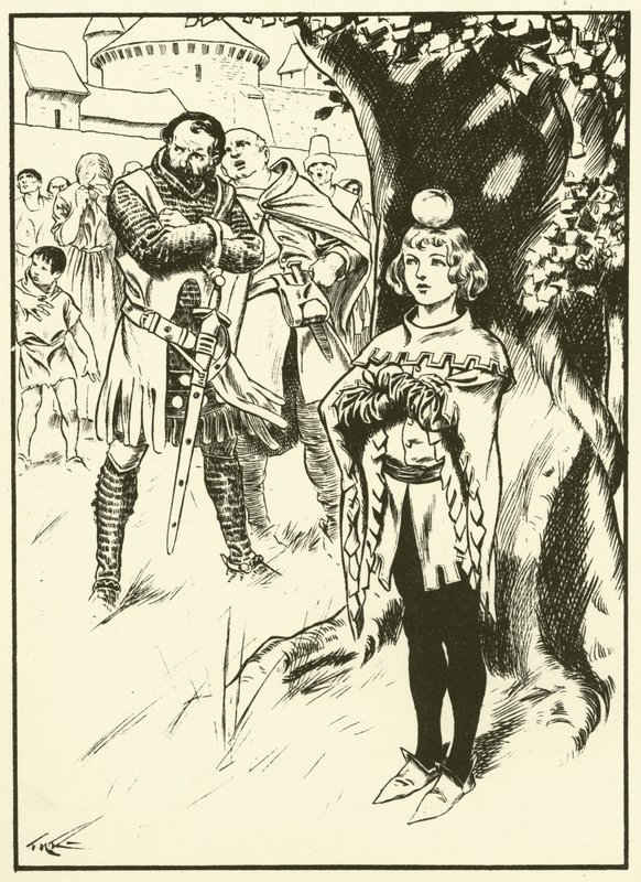 O filho de Tell e a maçã (gravura) de Thomas Heath Robinson
