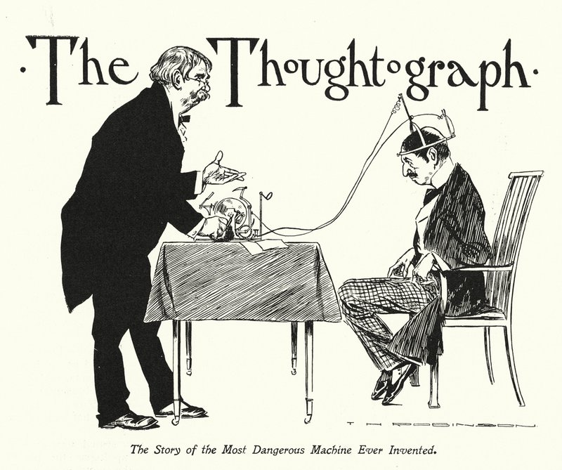 O Thoughtograph (litografia) de Thomas Heath Robinson