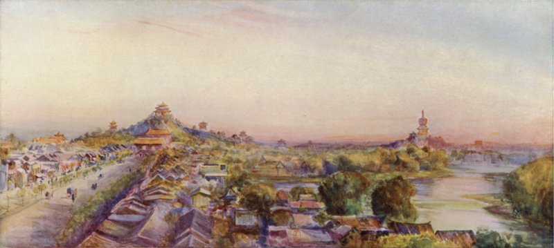 Pequim, visto da torre do tambor de Thomas Hodgson Liddell