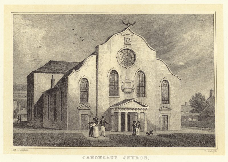Canongate Church (gravura) de Thomas Hosmer (after) Shepherd