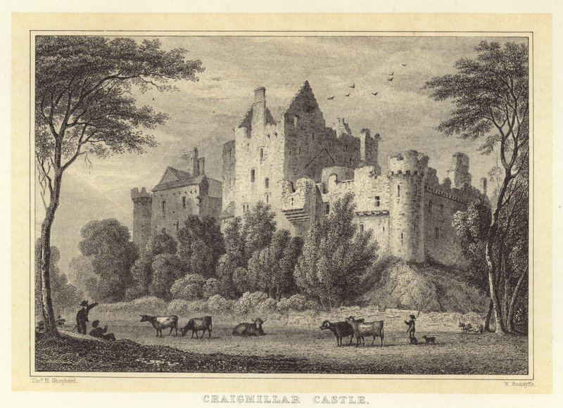 Castelo de Craigmillar (gravura) de Thomas Hosmer (after) Shepherd
