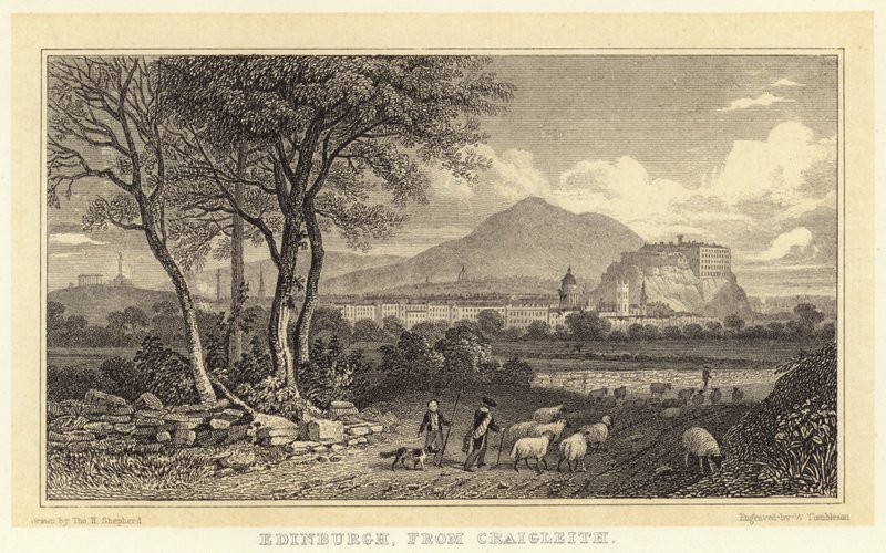 Edimburgo, de Craigleith (gravura) de Thomas Hosmer (after) Shepherd