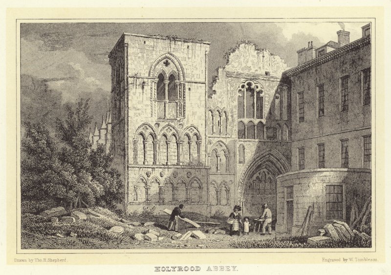 Abadia de Holyrood (gravura) de Thomas Hosmer (after) Shepherd