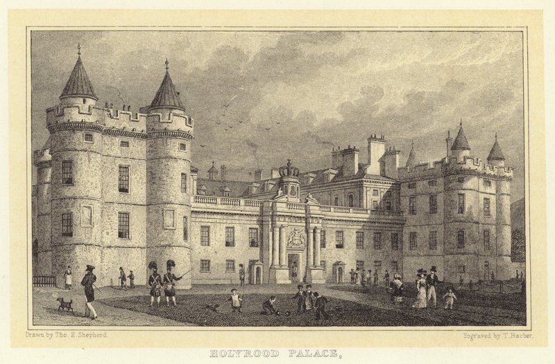 Holyrood Palace (gravura) de Thomas Hosmer (after) Shepherd