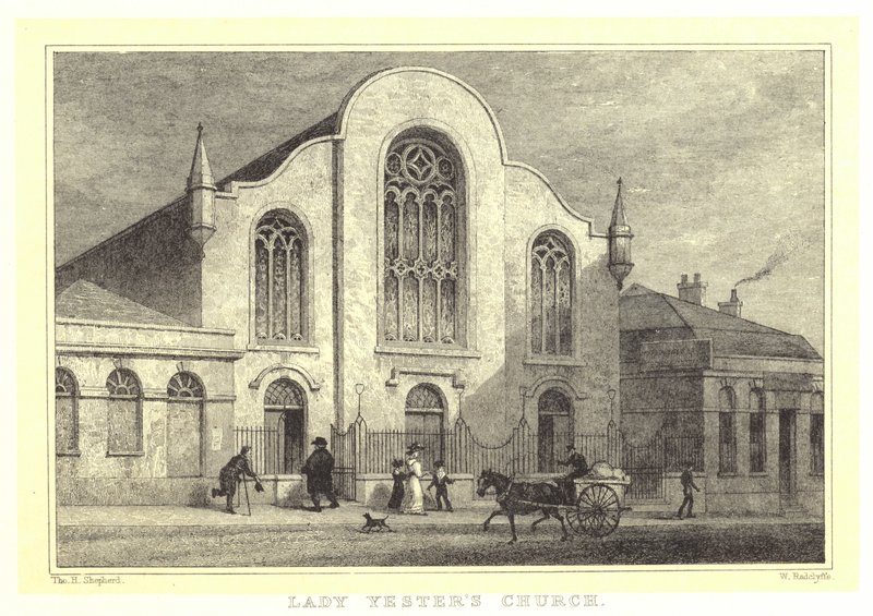 Igreja da Senhora Yester (gravura) de Thomas Hosmer (after) Shepherd
