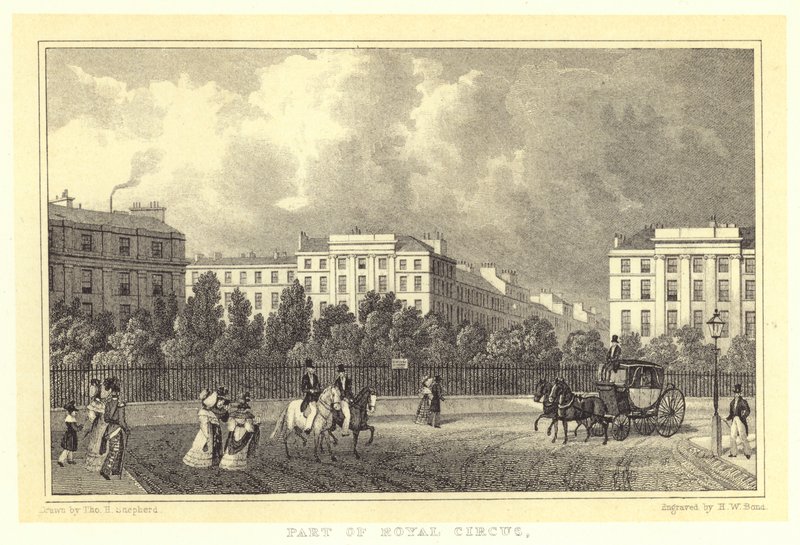 Parte do Royal Circus (gravura) de Thomas Hosmer (after) Shepherd