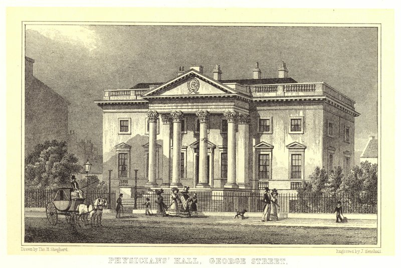 Salão do Médico, George Street (gravura) de Thomas Hosmer (after) Shepherd