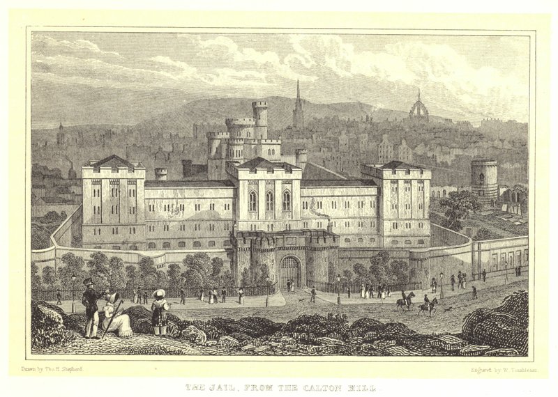 A Cadeia, do Monte Calton (gravura) de Thomas Hosmer (after) Shepherd