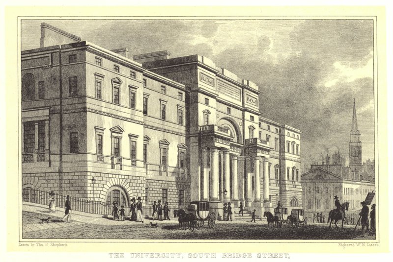 The University, South Bridge Street (gravura) de Thomas Hosmer (after) Shepherd