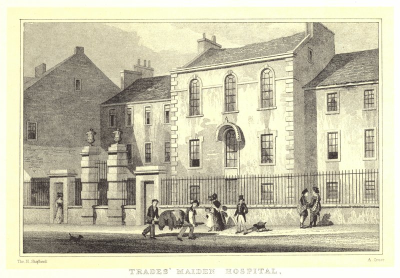 Hospital de Maiden (gravura) de Thomas Hosmer (after) Shepherd