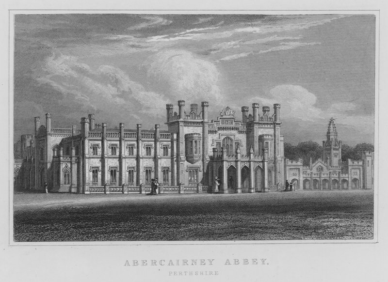 Abercairney Abbey, Perthshire (gravura) de Thomas Hosmer Shepherd