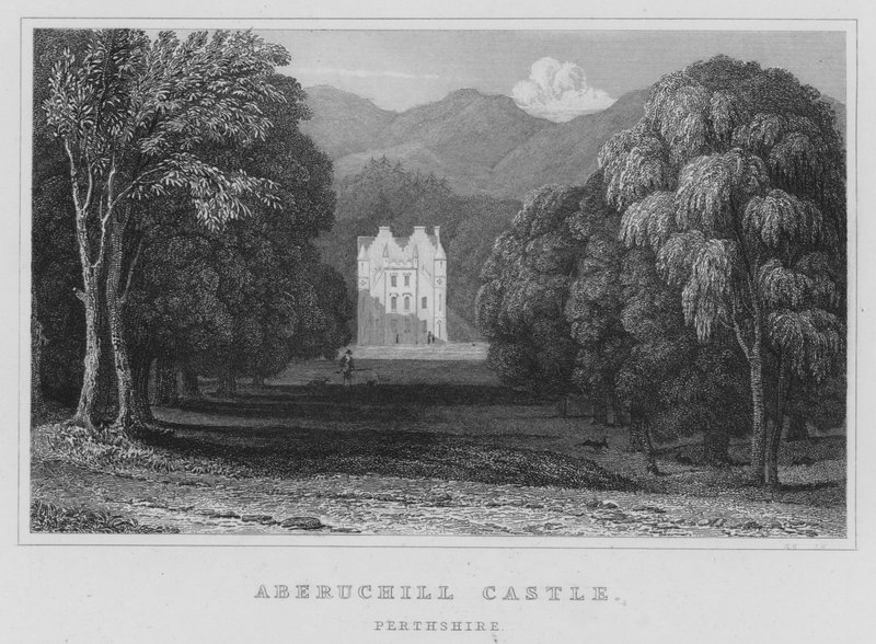 Castelo de Aberuchill, Perthshire (gravura) de Thomas Hosmer Shepherd