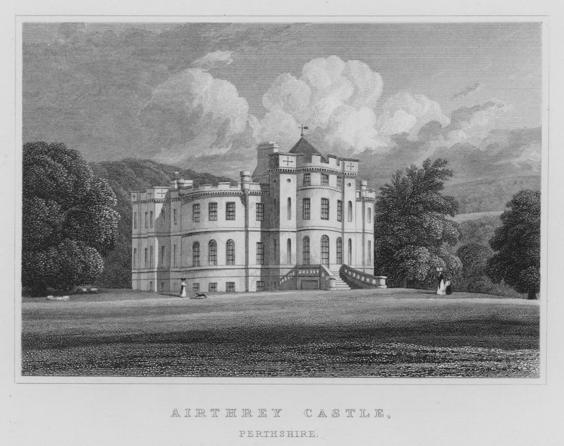 Airthrey Castle, Perthshire (gravura) de Thomas Hosmer Shepherd