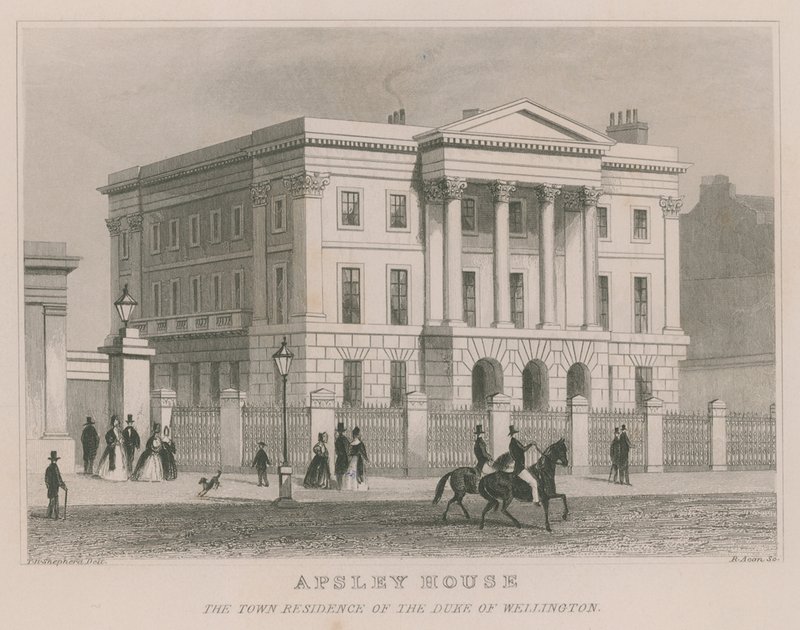 Apsley House, Hyde Park Corner, Londres, a residência do Duque de Wellington de Thomas Hosmer Shepherd