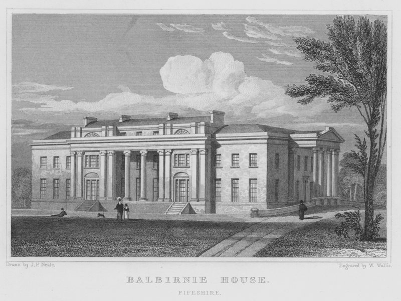 Balbirnie House, Fifeshire (gravura) de Thomas Hosmer Shepherd