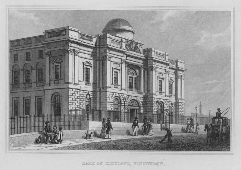 Bank of Scotland, Edinburgh (gravura) de Thomas Hosmer Shepherd