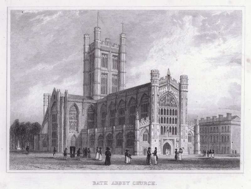 Igreja da Abadia de Bath (gravura) de Thomas Hosmer Shepherd