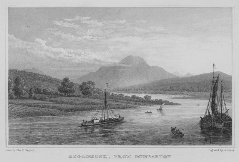 Ben-Lomond, de Dumbarton (gravura) de Thomas Hosmer Shepherd