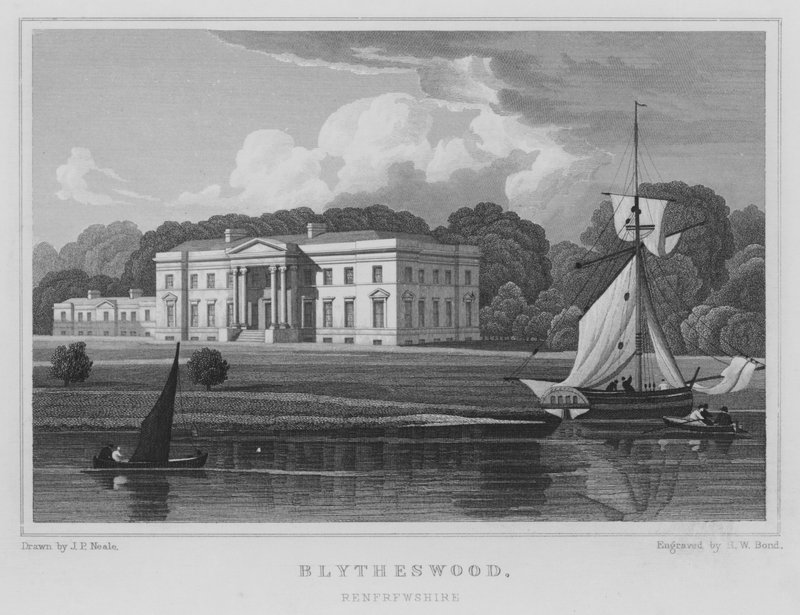 Blytheswood, Renfrewshire (gravura) de Thomas Hosmer Shepherd