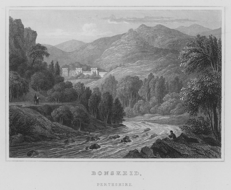 Bonskeid, Perthshire (gravura) de Thomas Hosmer Shepherd