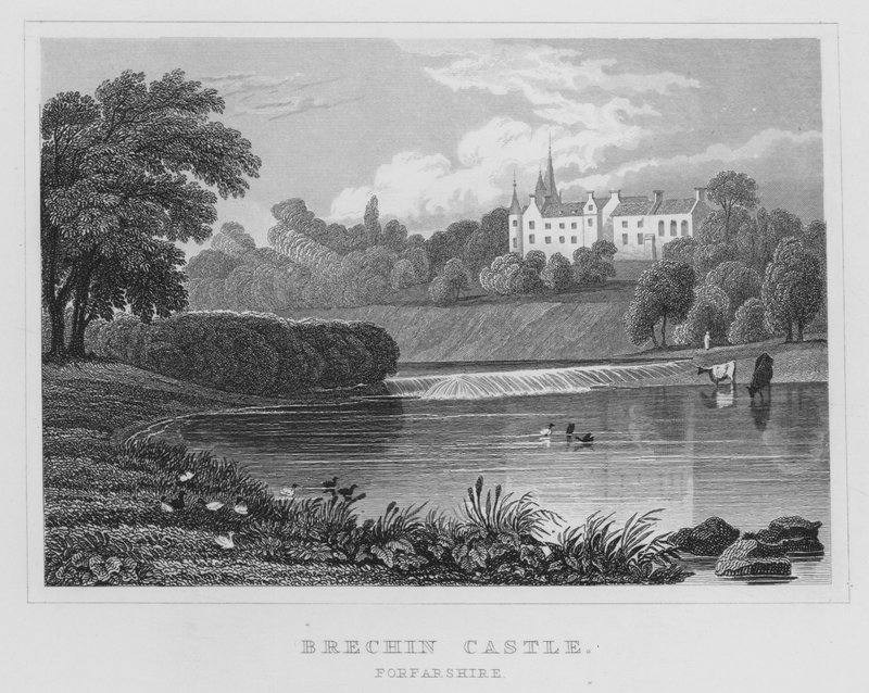 Castelo Brechin, Forfarshire (gravura) de Thomas Hosmer Shepherd