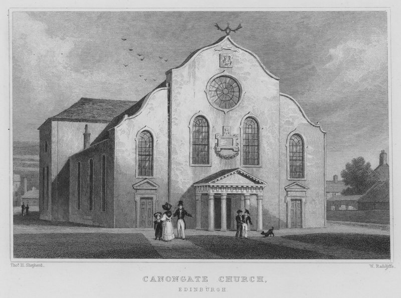 Canongate Church, Edinburgh (gravura) de Thomas Hosmer Shepherd
