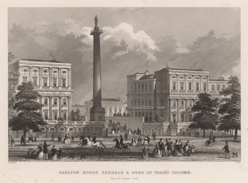 Carlton House Terrace e Duke of York&39;s Column, do Parque St. James de Thomas Hosmer Shepherd