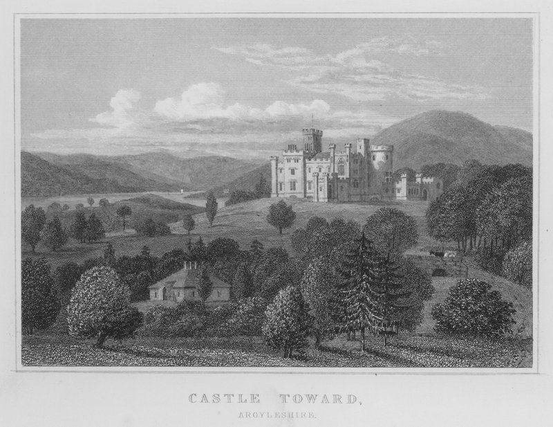 Castle Toward, Argyleshire (gravura) de Thomas Hosmer Shepherd