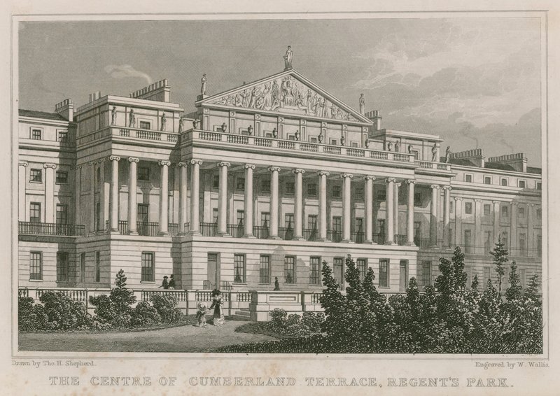 Centro de Cumberland Terrace, Regent&39;s Park, Londres de Thomas Hosmer Shepherd