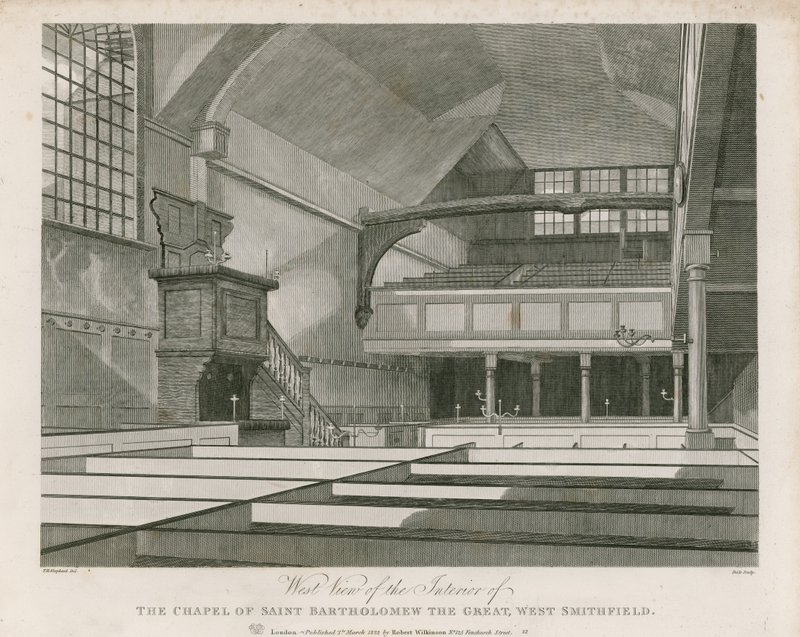Capela de São Bartolomeu, o Grande, West Smithfield de Thomas Hosmer Shepherd