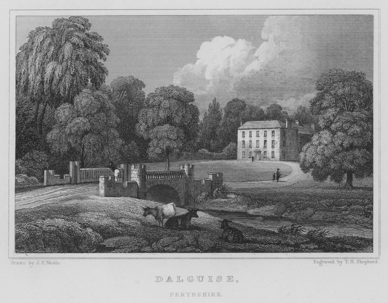 Dalguise, Perthshire (gravura) de Thomas Hosmer Shepherd