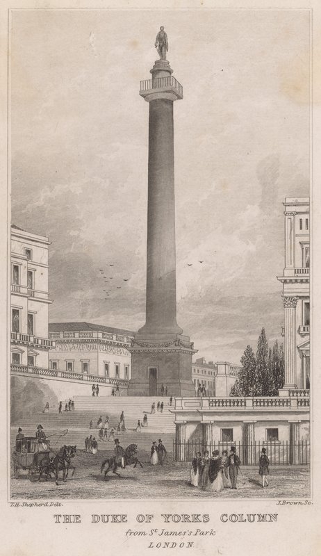 Coluna do Duque de York, St James&39;s Park, Londres de Thomas Hosmer Shepherd