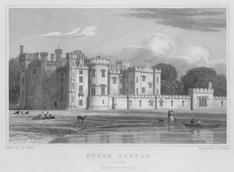 Dunse Castle, 2nd View, Berwickshire (gravura) de Thomas Hosmer Shepherd