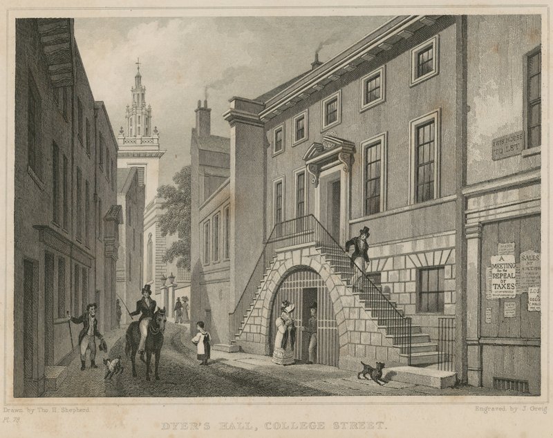 Salão do Dyer, College Street, Londres de Thomas Hosmer Shepherd